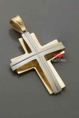Ανδρικός Σταυρός Val'Oro Λουστρέ και Ματ Επιφάνειας