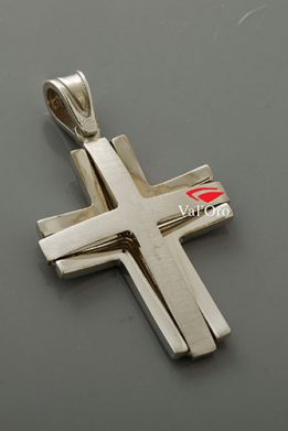Ανδρικός Σταυρός Val'Oro Λευκός Ματ και Σατινέ Υφής VR010282LL-N