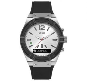 GUESS CONNECT Smart-Watch Με Μαύρο Λουράκι Σιλικόνης
