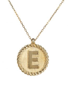 Χρυσό Κολιέ Μονόγραμμα "Ε"