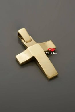 Ανδρικός Σταυρός Val’Oro Χρυσός Κ14 Σκέτος