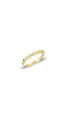 Χρυσό Δαχτυλίδι 9Κ Με Άσπρες Πέτρες Ζιργκόν KO-RN11407