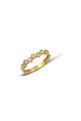 Χρυσό Δαχτυλίδι 9Κ Με Άσπρες Πέτρες Ζιργκόν KO-RN11412