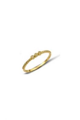 Χρυσό Δαχτυλίδι 9Κ Με Άσπρες Πέτρες Ζιργκόν KO-RN11414