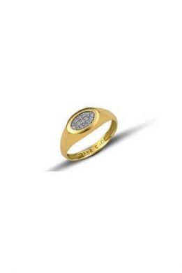 Χρυσό Δαχτυλίδι 9Κ Με Άσπρες Πέτρες Ζιργκόν KO-RN11960