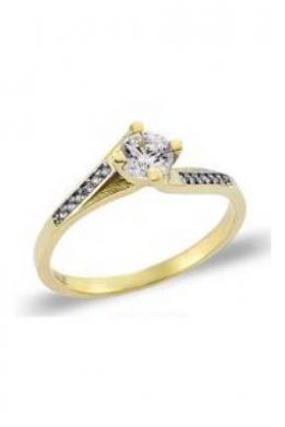 Χρυσό Μονόπετρο Δαχτυλίδι 9Κ Με Άσπρη Πέτρα Ζιργκόν KO-RN11836