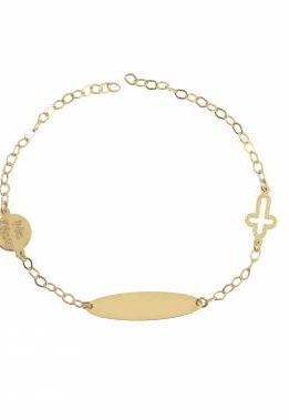 Χρυσή Ταυτότητα Παιδική Με Σταυρό 4349