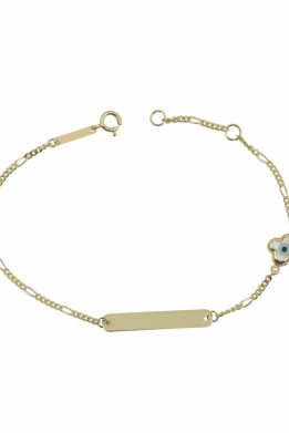 Χρυσή Ταυτότητα Παιδική Με Σταυρό Ματάκι Τ-31