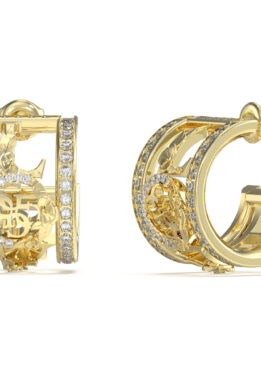 Γυναικεία σκουλαρίκια GUESS STEEL 4 LOVE JUBE05036JWYGT/U